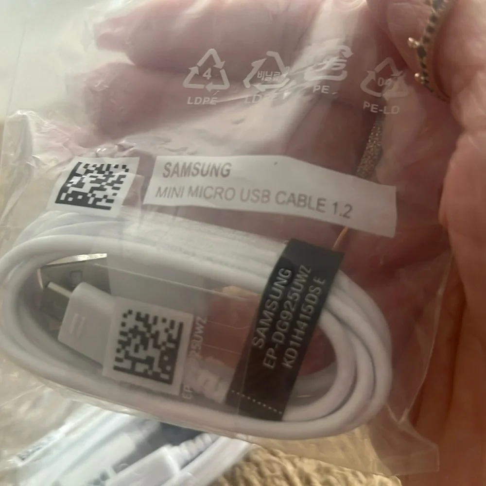 SAMSUNG MINI MICRO USB CABLES 1.2 FAST CHARGER ADAPTIVE AND USB CONNECTOR